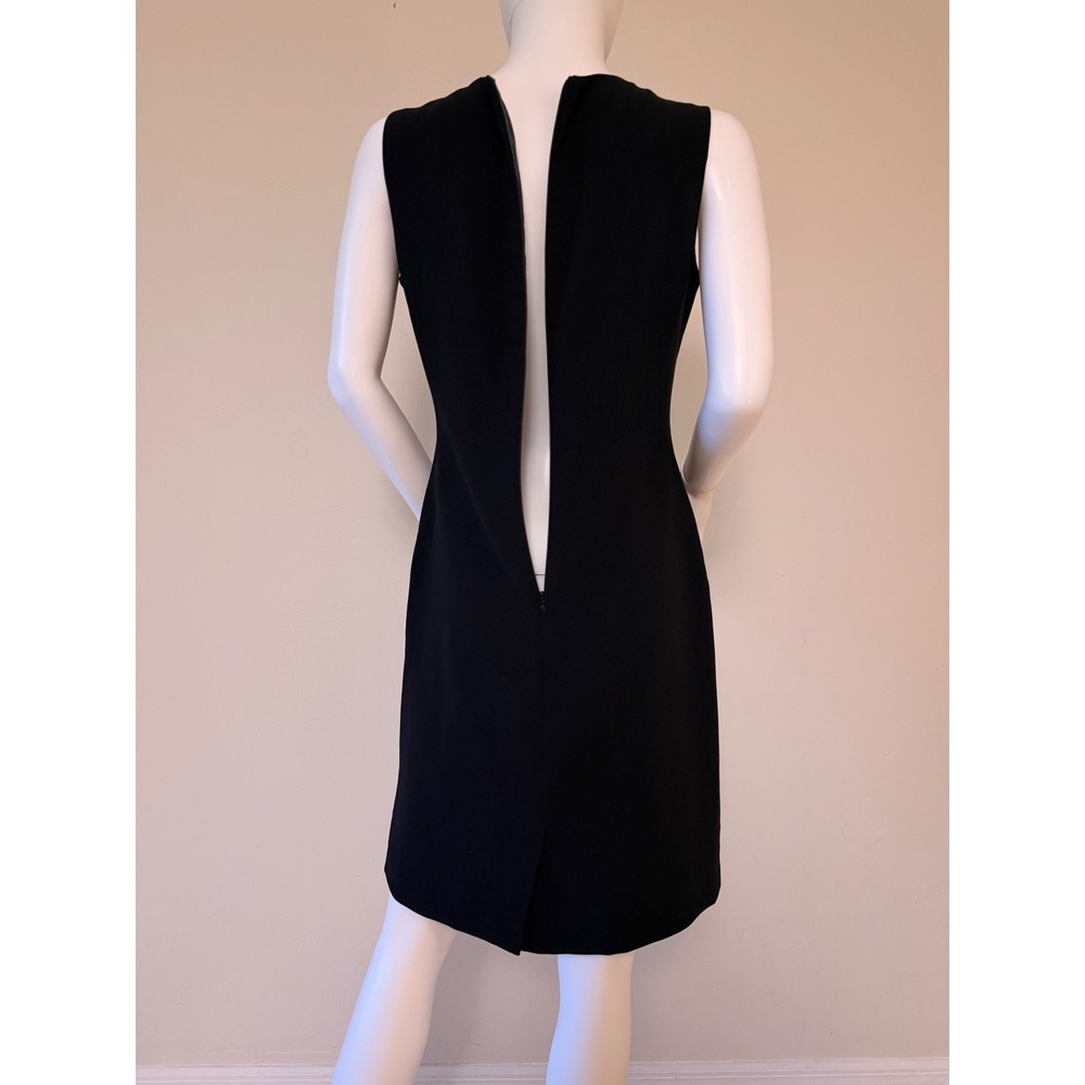 Talbots Women's Black Sleeveless V-Neck Sheath Dress Pocketless Lined Size 6P - Picture 3 of 8